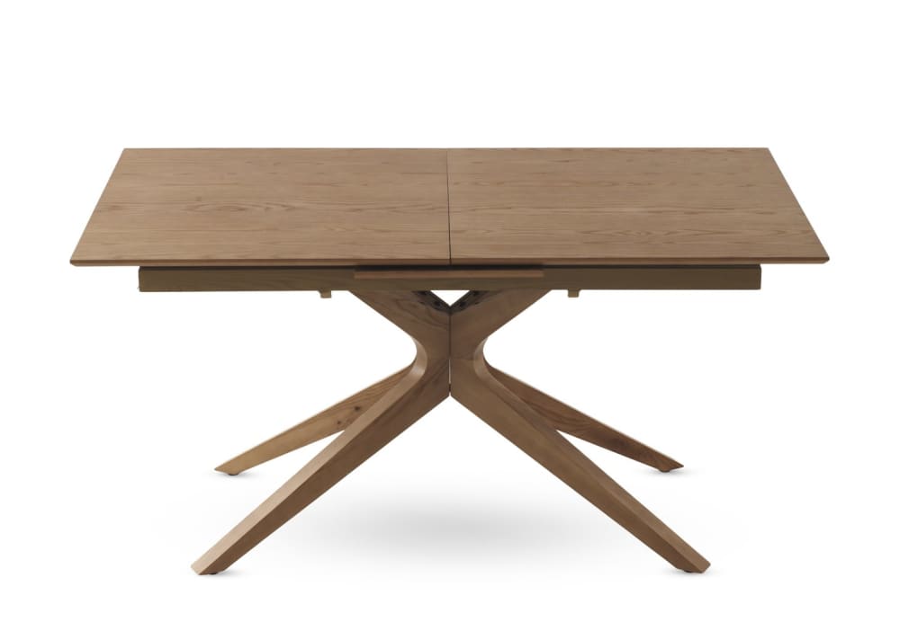 GEESE HOME Ausziehbarer Tisch mit Eichenfüßen und Escheplatte 160/200x90 Braun Holz