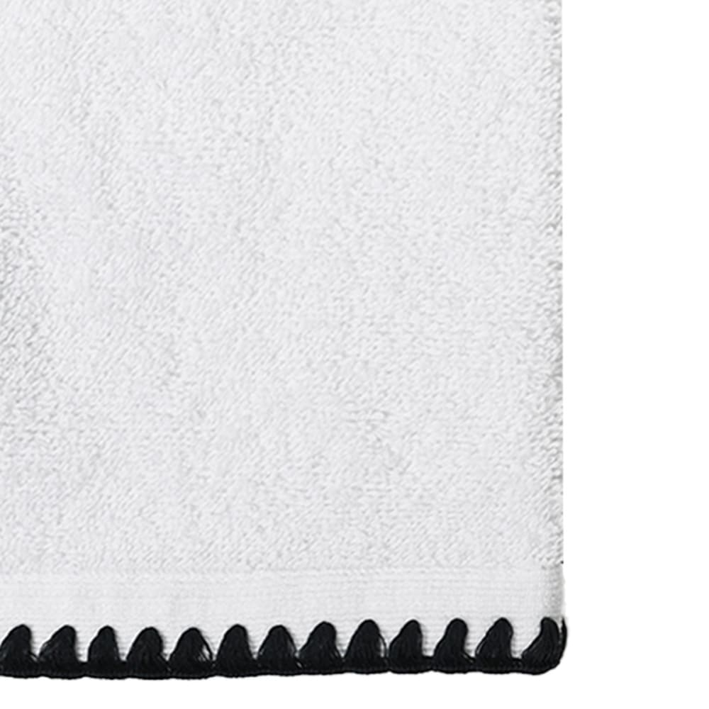 Lot de 2 serviettes de toilette point cavalie blanc 50x90 cm - Maisons du Monde