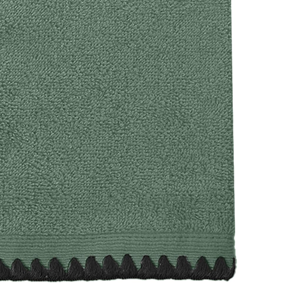 Lot de 2 serviettes de toilette point cavalie lichen 50x90 cm - Maisons du Monde