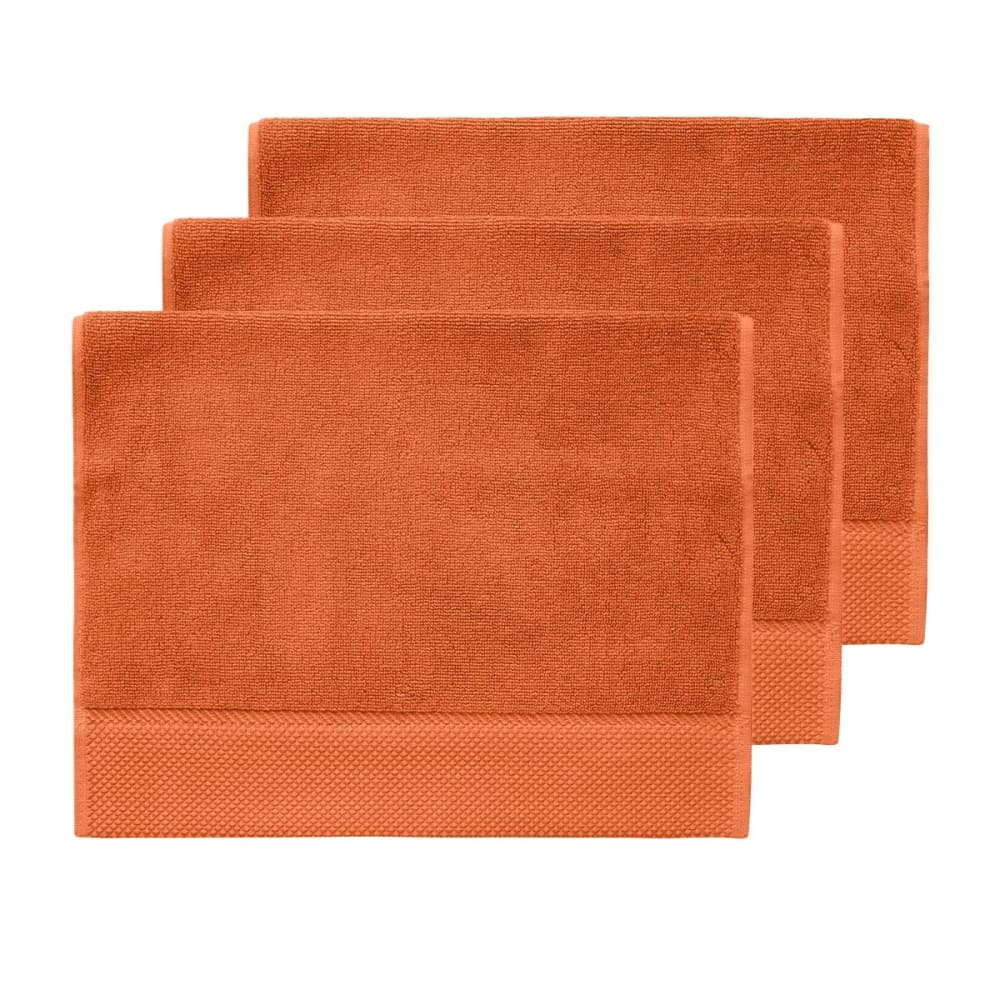 3 grandes serviettes invité 560 g/m² auburn 40x60 cm