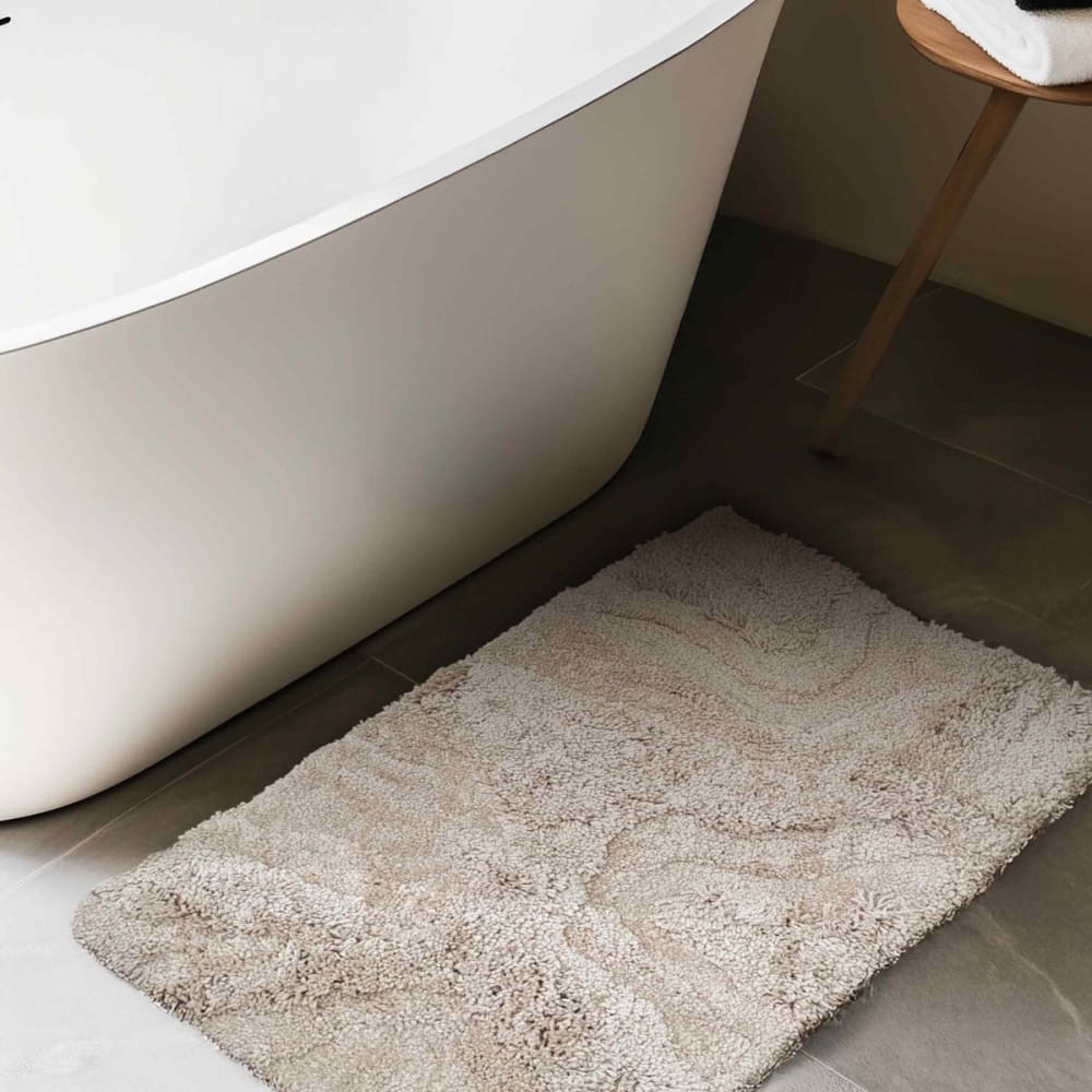 Ttapis doux & épais de bain ou d'intérieur 23 sable 50x80 cm — vue 4