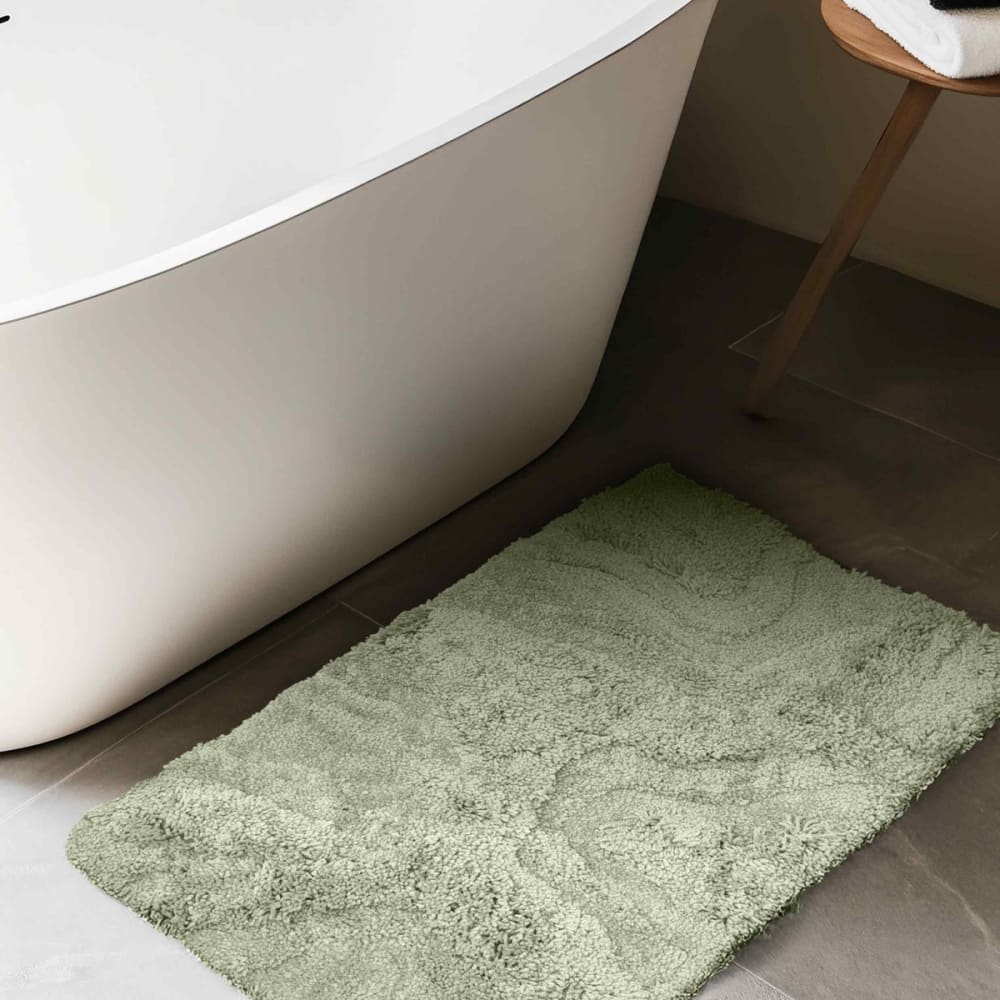 Ttapis doux & épais de bain ou d'intérieur 23 sauge 70x150 cm — vue 4
