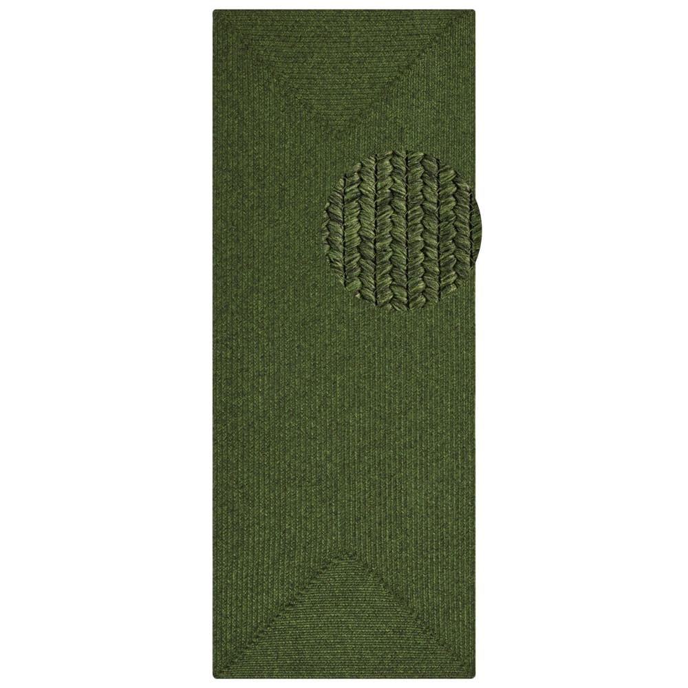 Tapis d'extérieur aspect jute ZADO Vert 80x200cm