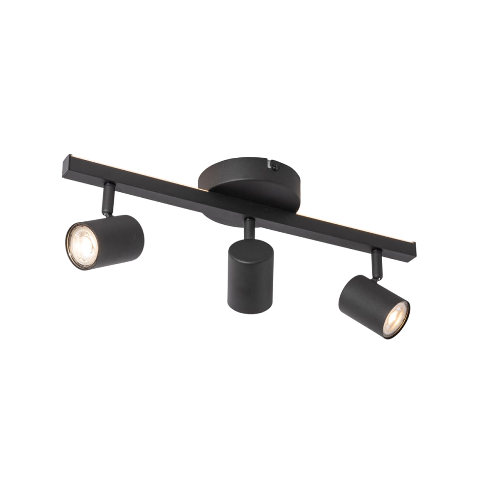 Spot encastré gu10 noir 3 lumières rétroéclairage
