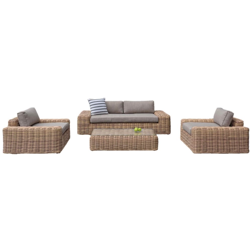 Salon de jardin luxe en résine tressée osier
