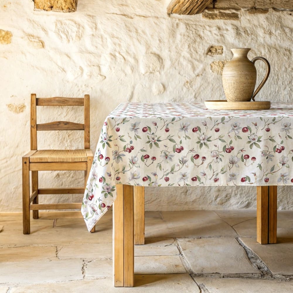 Nappe toucher tissu 100% coton multicolore 250x155 cm