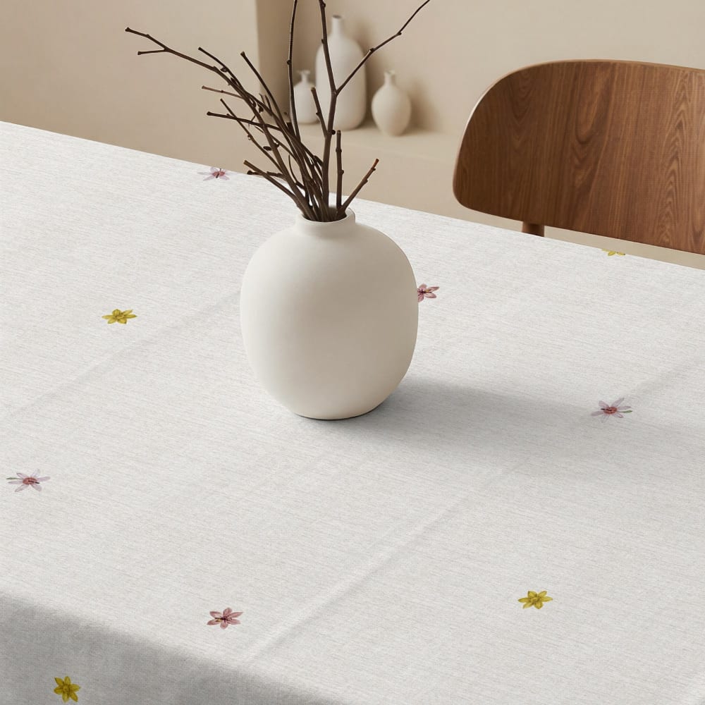 Tischdecke mit Fleckschutz 100% Baumwolle mehrfarbig 250x155 cm -
