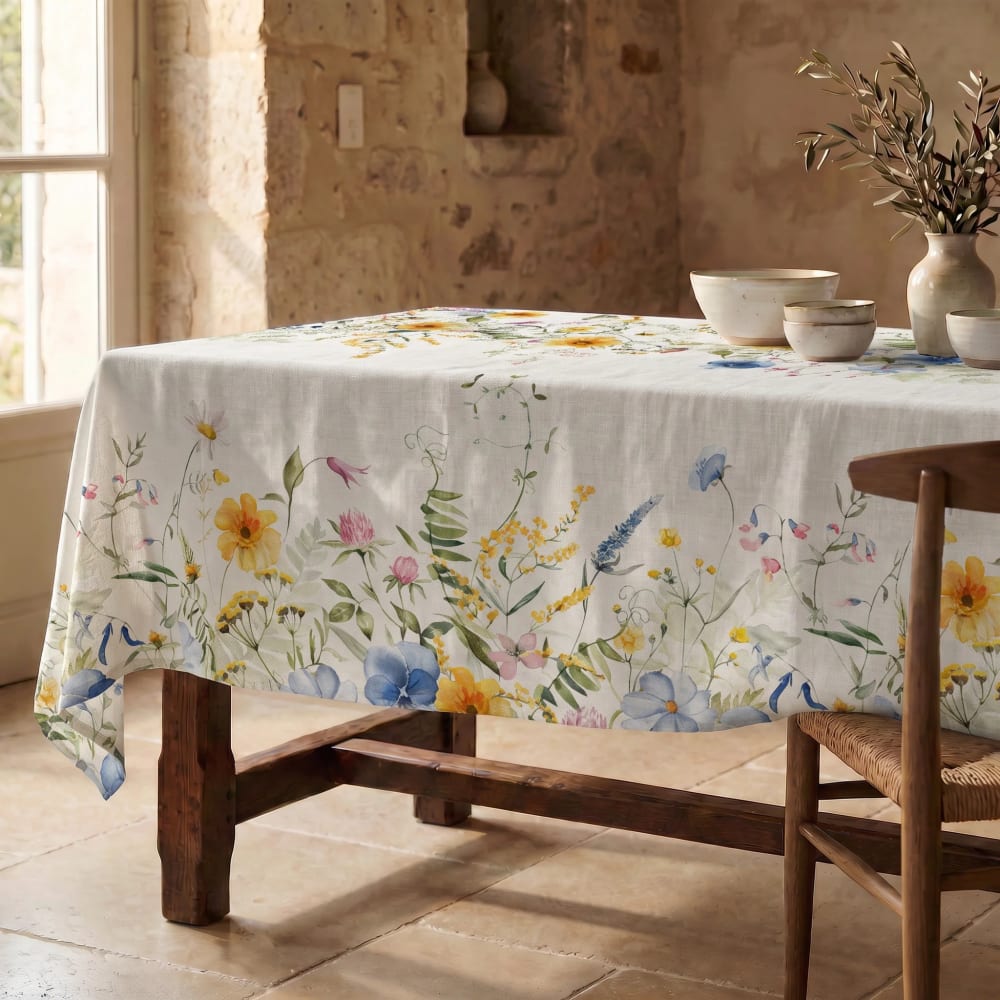 Muare Home Tischdecke mit Fleckschutz 100% Baumwolle mehrfarbig 300x155 cm - Baumwolle