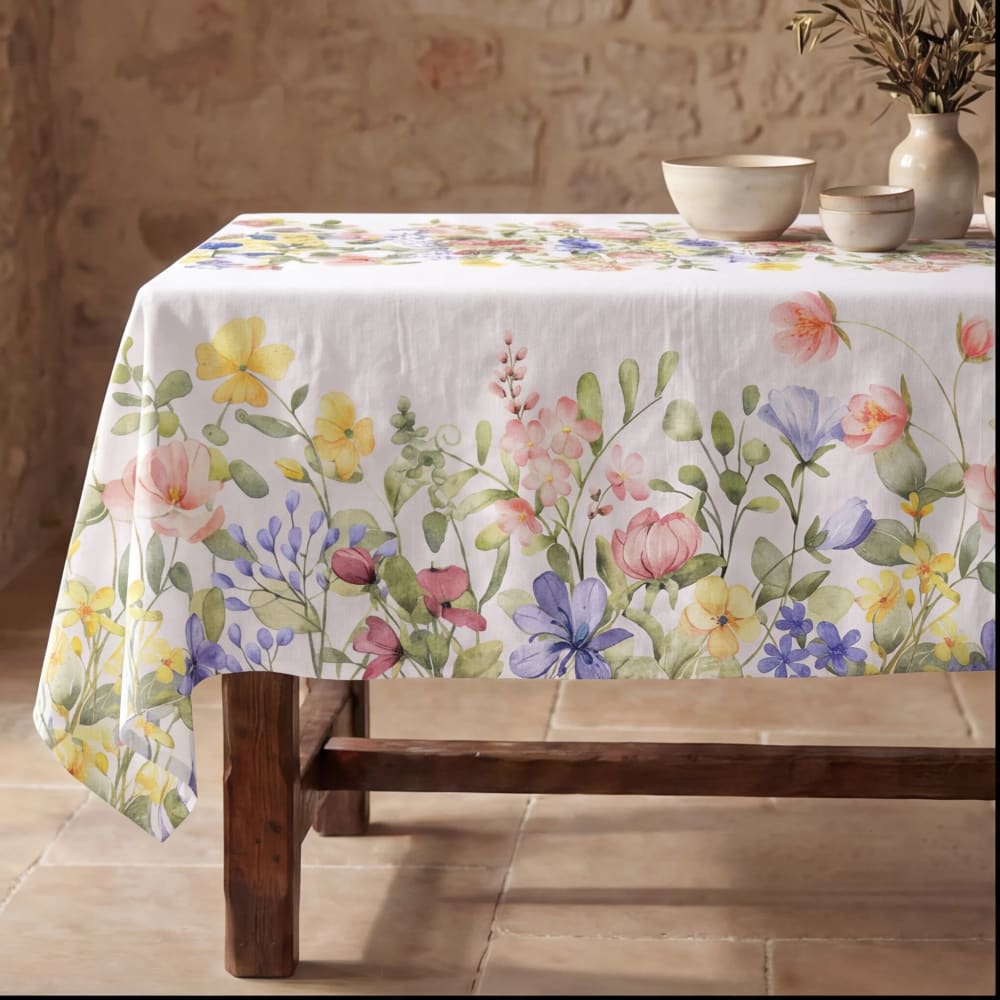 Muare Home Tischdecke mit Fleckschutz 100% Baumwolle mehrfarbig 100x155 cm - Baumwolle