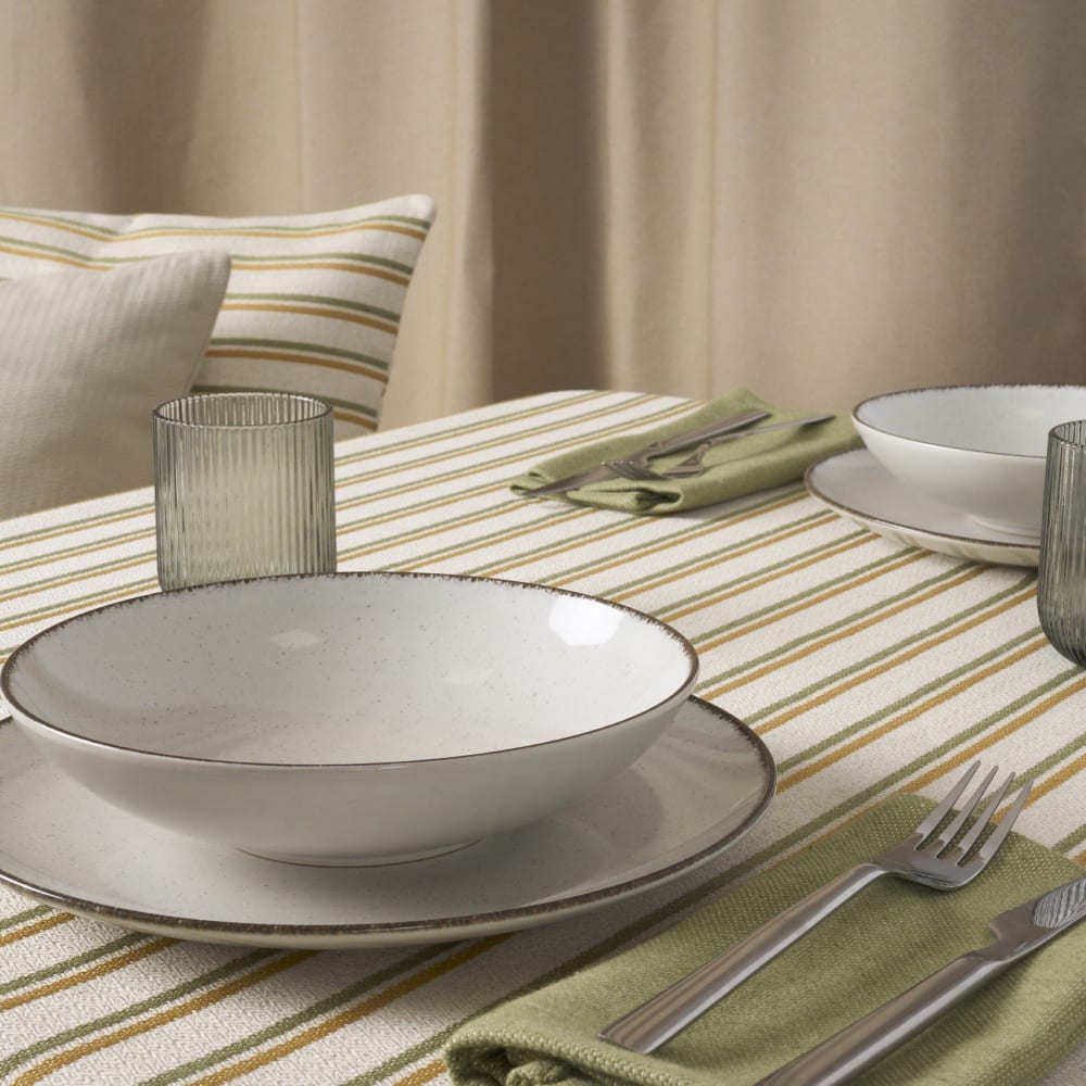 Nappe jacquard anti-taches jaune 100x160 cm