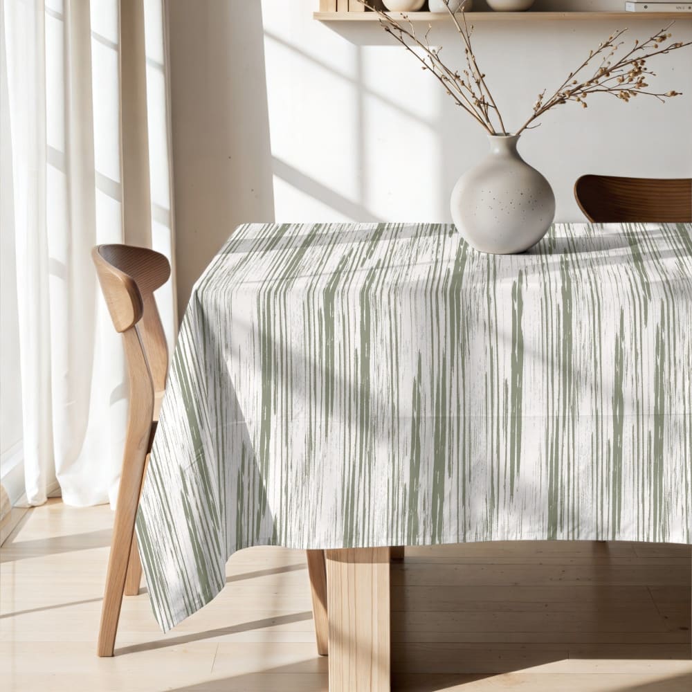 Nappe anti-taches 100% coton vert 200x155 cm