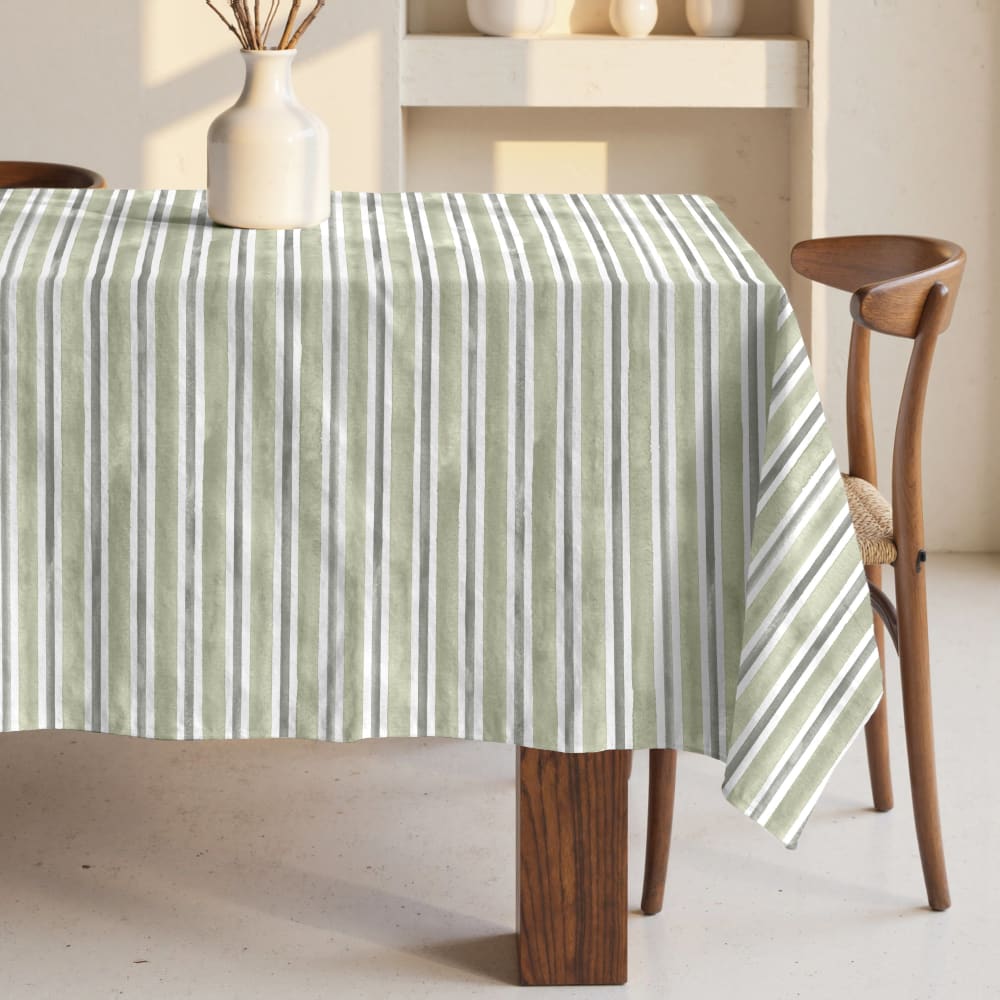 Nappe anti-taches 100% coton vert 200x155 cm
