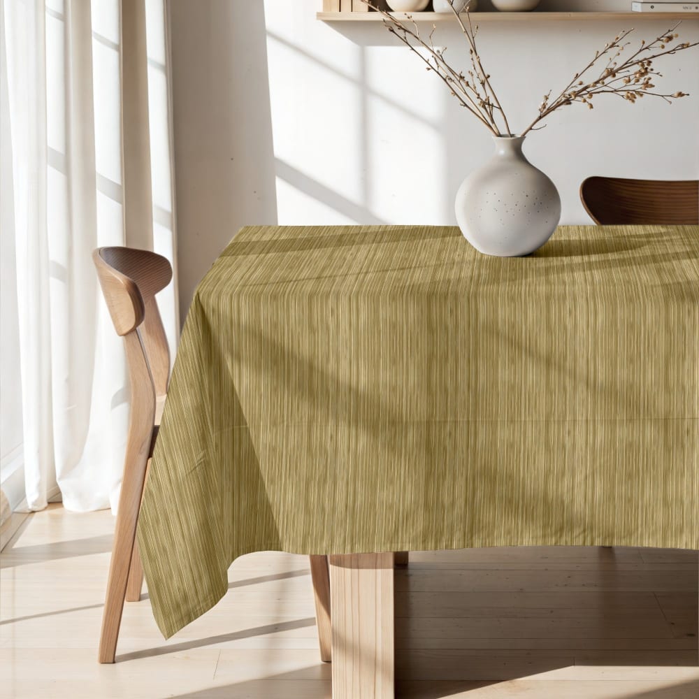Nappe anti-taches 100% coton jaune 200x155 cm