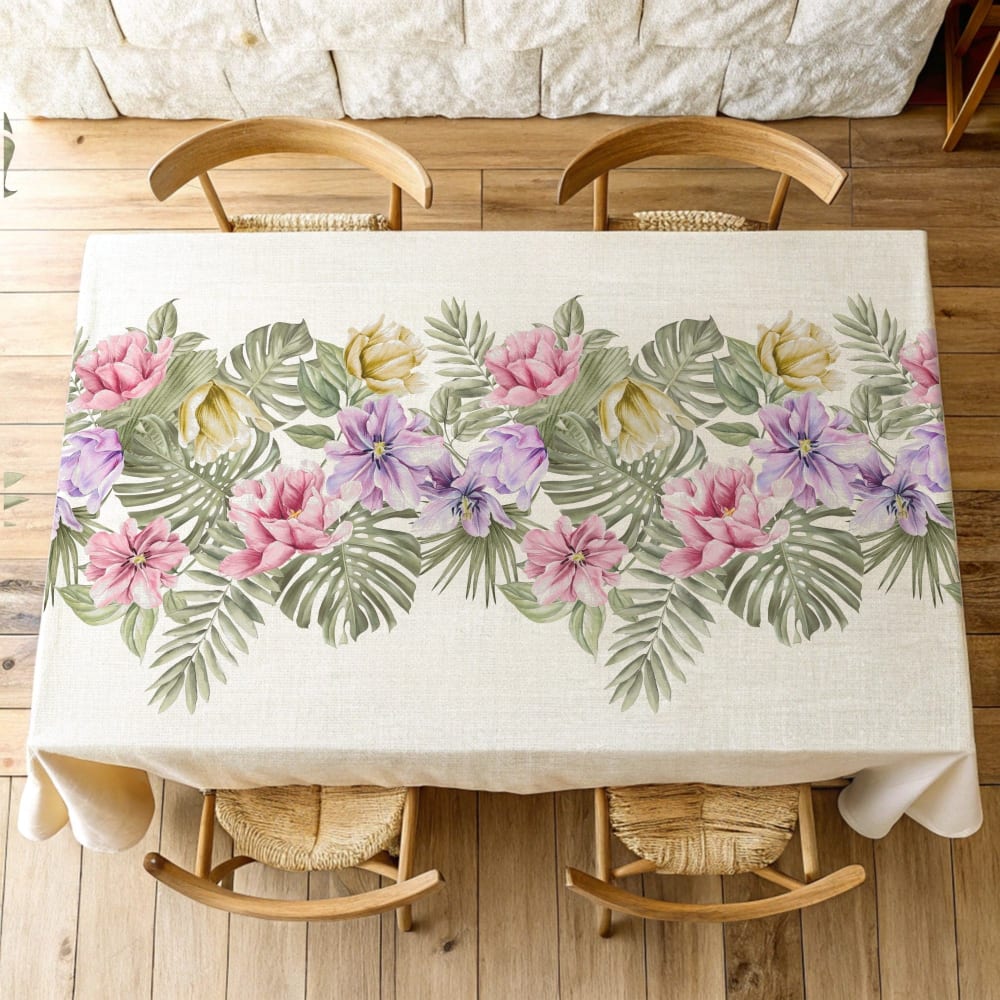 Muare Home Tischdecke mit Fleckschutz 100% Baumwolle mehrfarbig 155x155 cm - Baumwolle