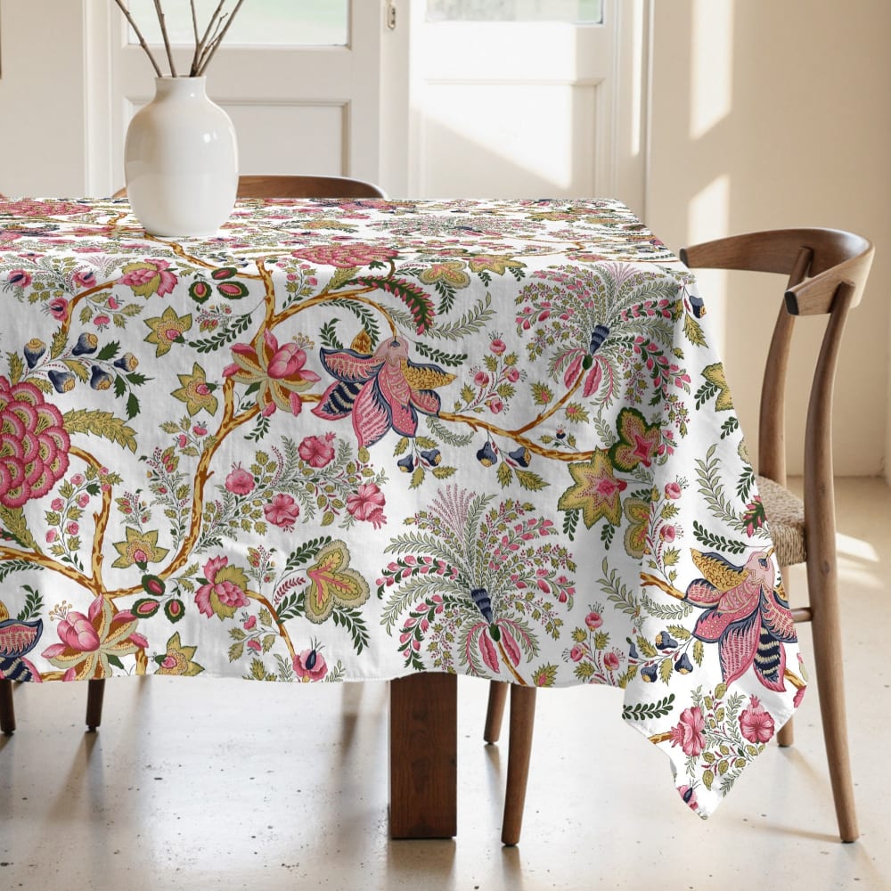 Nappe anti-taches 100% coton multicolore 250x155 cm