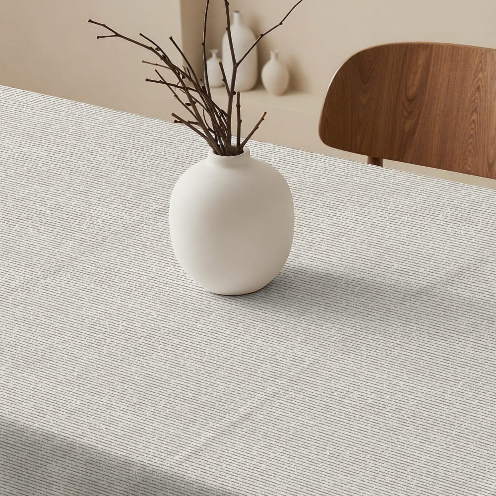 Nappe anti-taches 100% coton gris 200x155 cm
