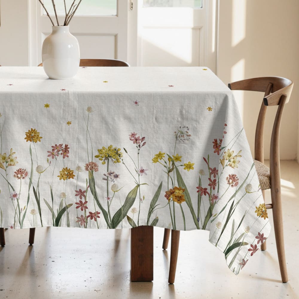 Nappe anti-taches 100% coton multicolore 155x155 cm