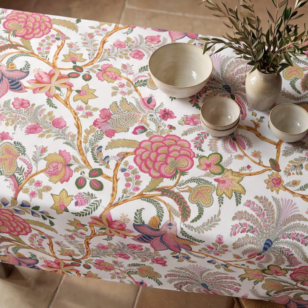 Muare Home Tischdecke mit Fleckschutz 100% Baumwolle mehrfarbig 155x155 cm - Baumwolle