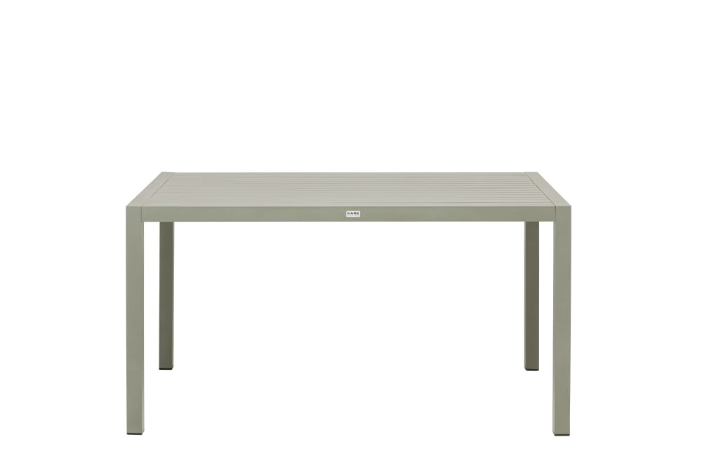 Table à manger de jardin 4 personnes en acier vert 140x80