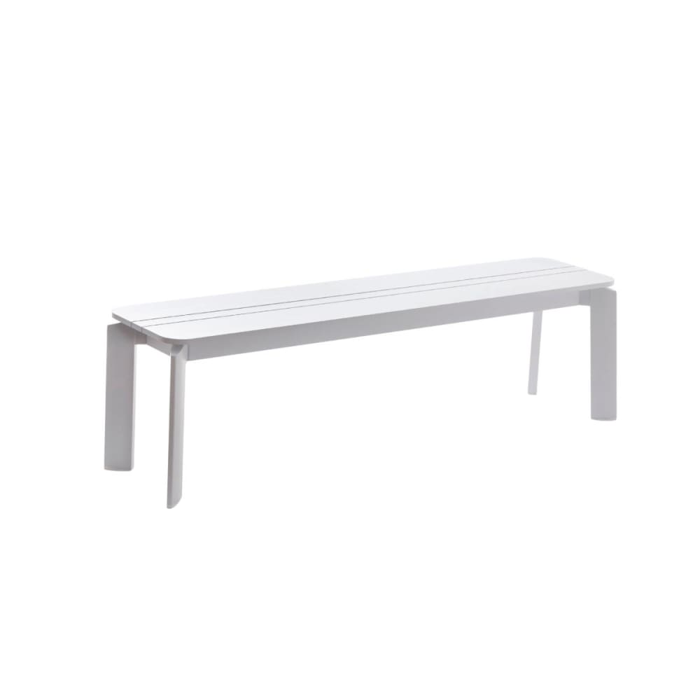 Banc de jardin en Aluminium Blanc 155cm