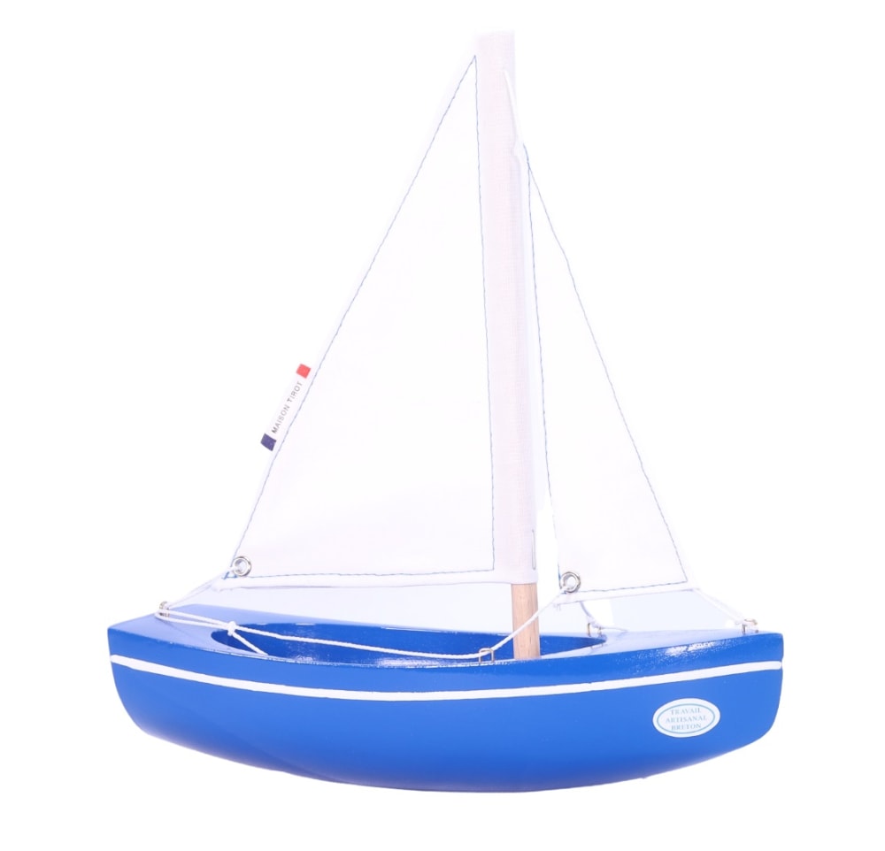 Maison Tirot Boot Le Sloop blau 21cm - Holz