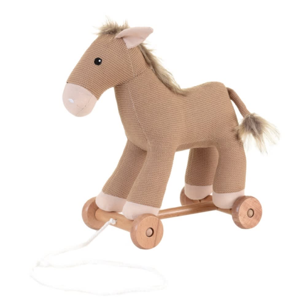 Egmont Toys Nachzieh-Pferd Henry BRAUN HOLZ Baby