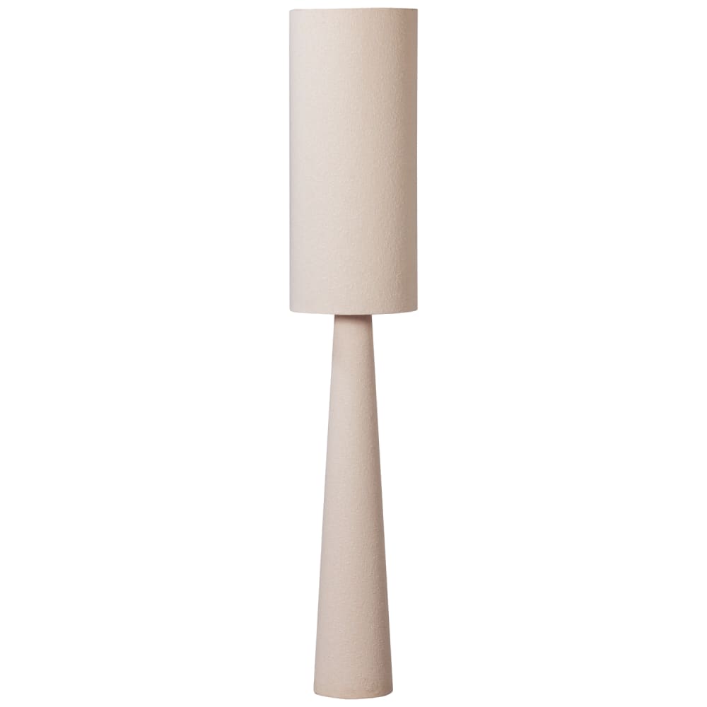 Lampadaire en fer et bouclette blanc Lampadaire en fer et bouclette blanc