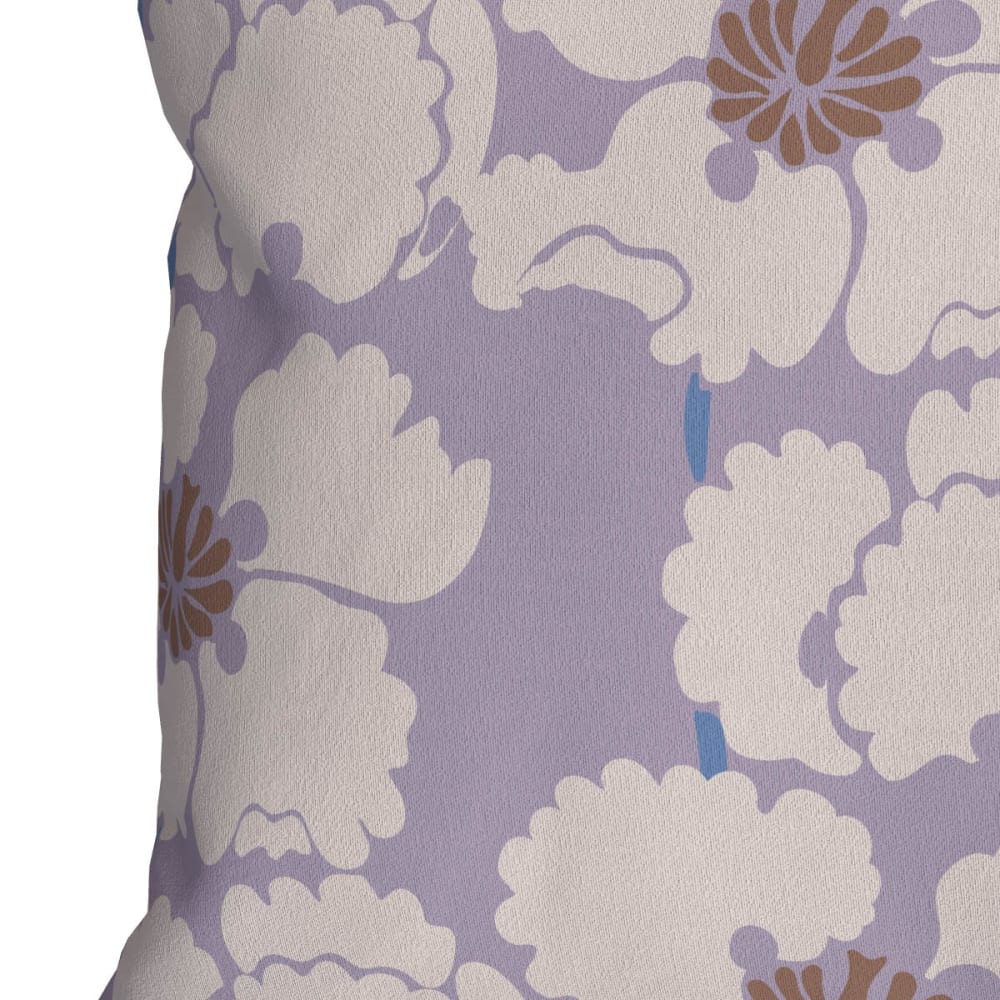 Bezug für Outdoor-Kissen Blumenmuster Lila 30x50 - Maisons Du