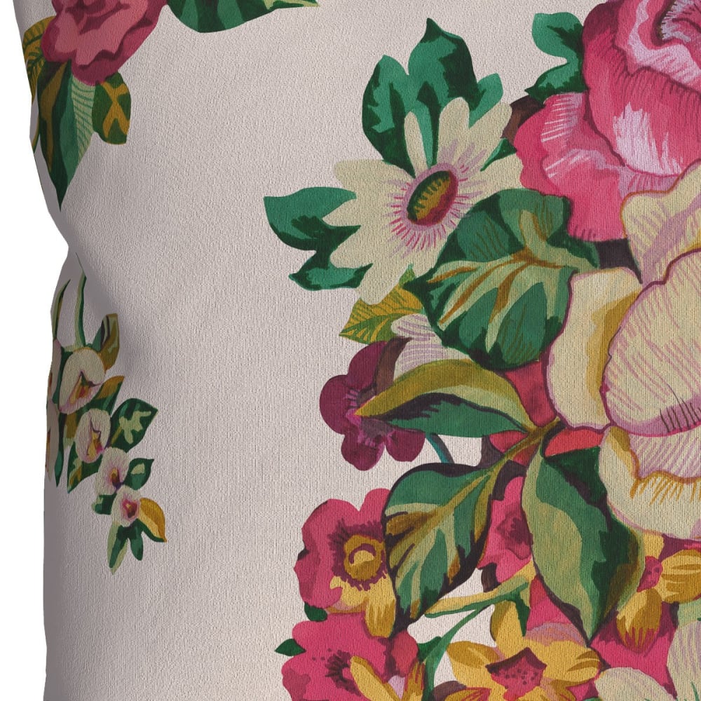 Bezug für Outdoor-Kissen Floraler Druck Weiß 30x50 - Maisons Du