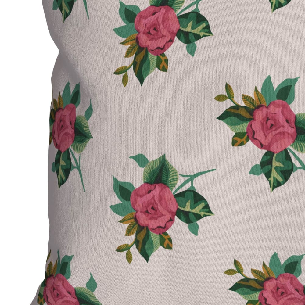 Bezug für Outdoor-Kissen Floraler Druck Weiß 30x50 - Maisons Du