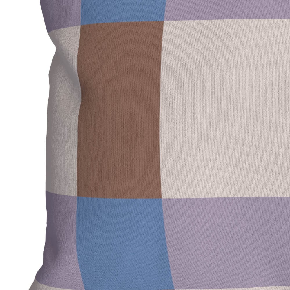 Bezug für Outdoor-Kissen Karomuster Lila 30x50 - Maisons Du Monde