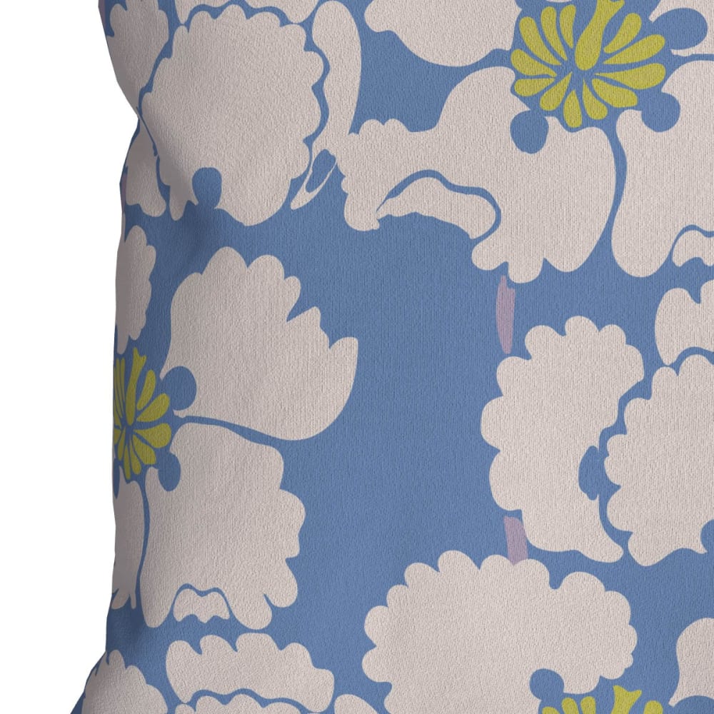 Bezug für Outdoor-Kissen Blumenmuster Blau 30x50 - Maisons Du