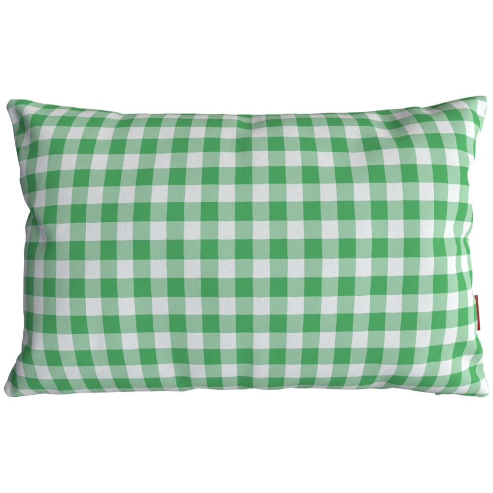 Housse de coussin extérieur 30x50 cm motif vichy vert