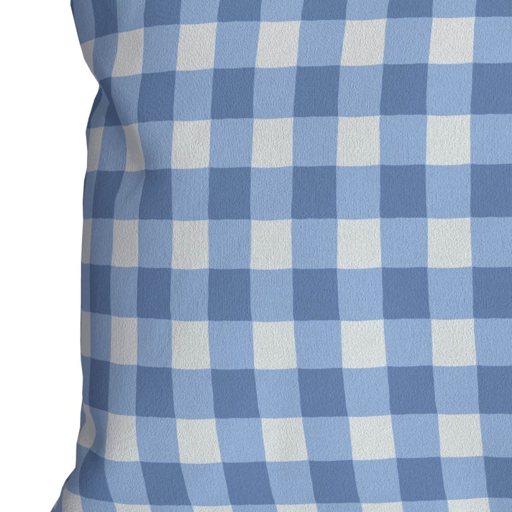 Bezug für Outdoor-Kissen Vichy-Muster Blau 30x50 - Maisons Du