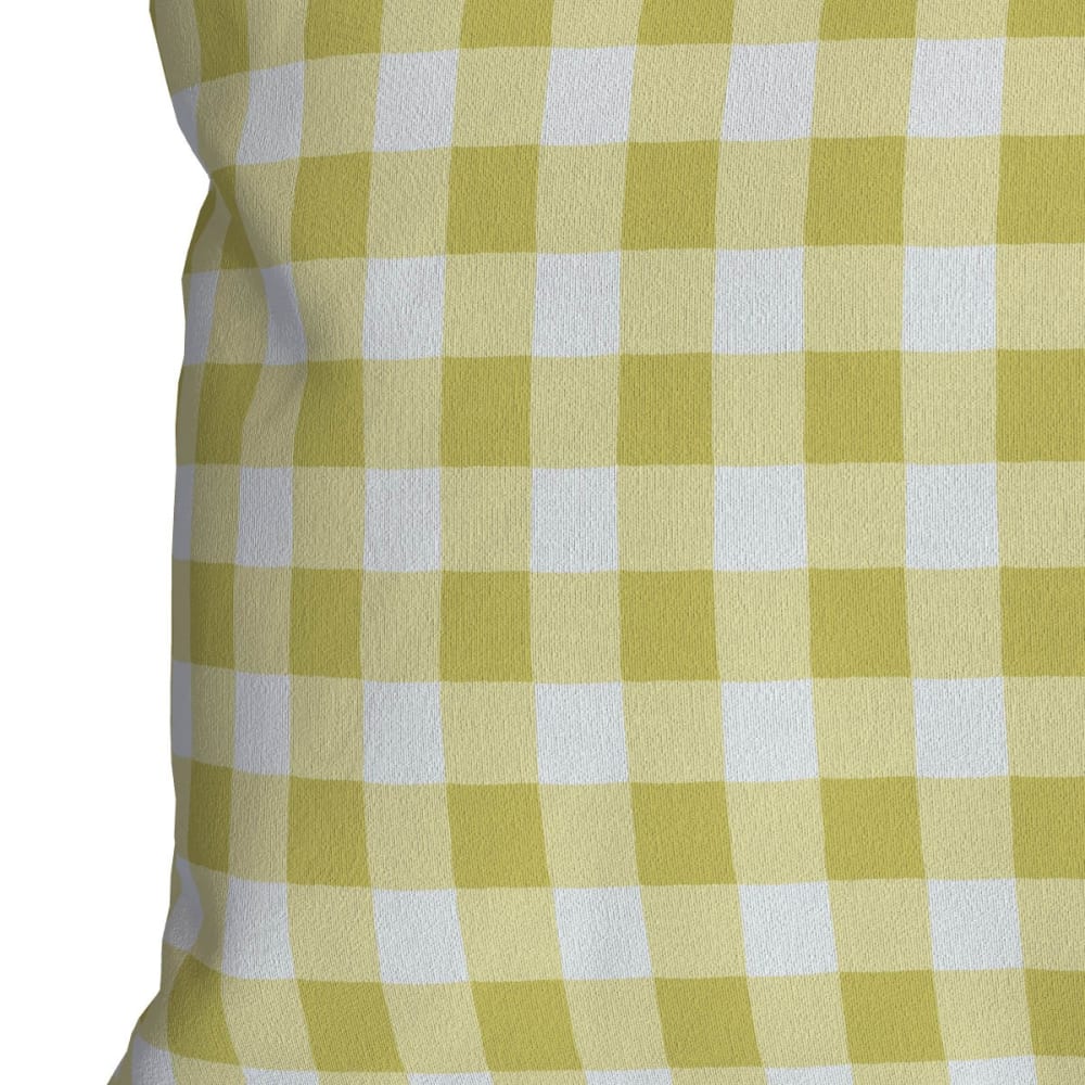 Bezug für Outdoor-Kissen Vichy-Muster Gelb 30x50 - Maisons Du