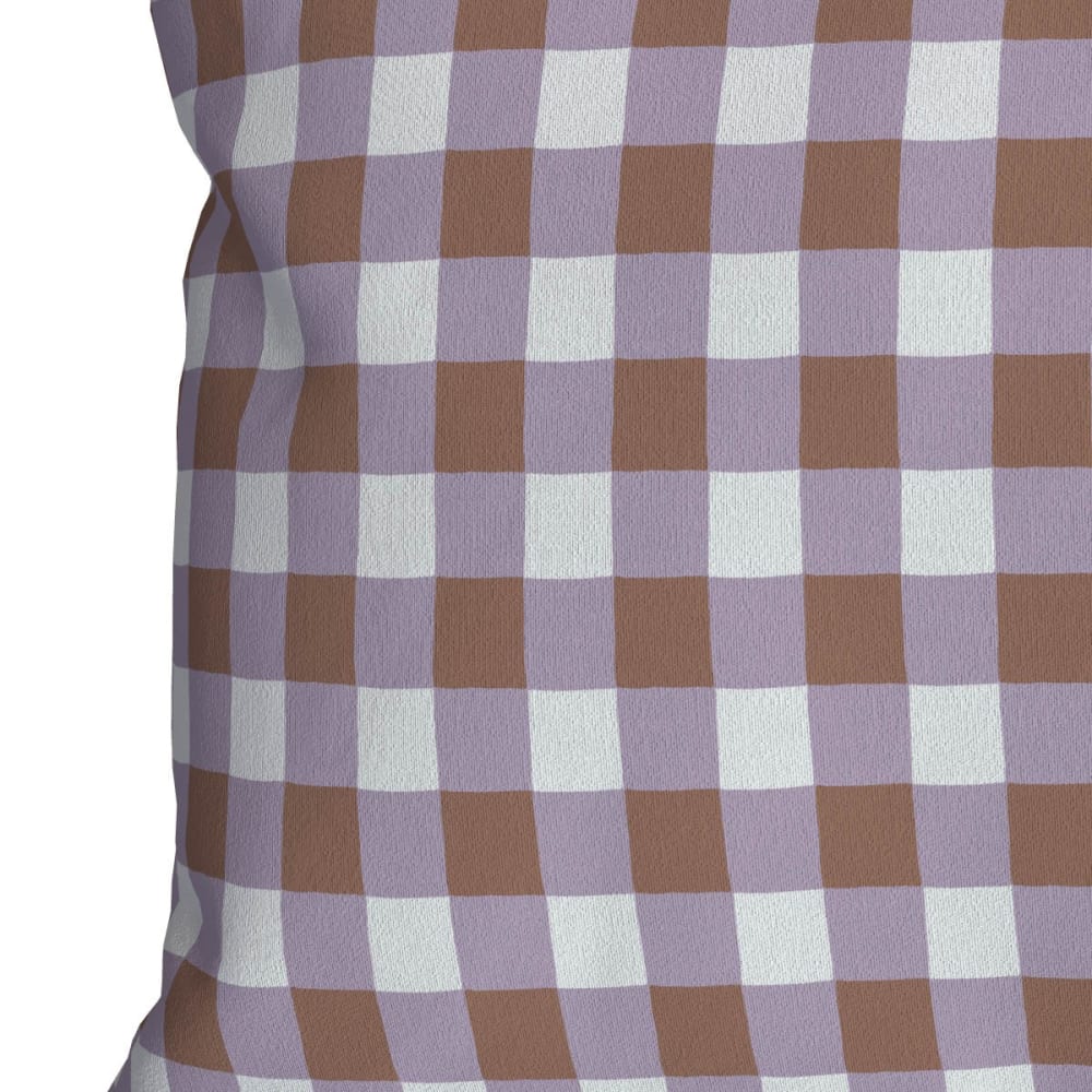 Bezug für Outdoor-Kissen Vichy-Muster Lila 30x50 - Maisons Du