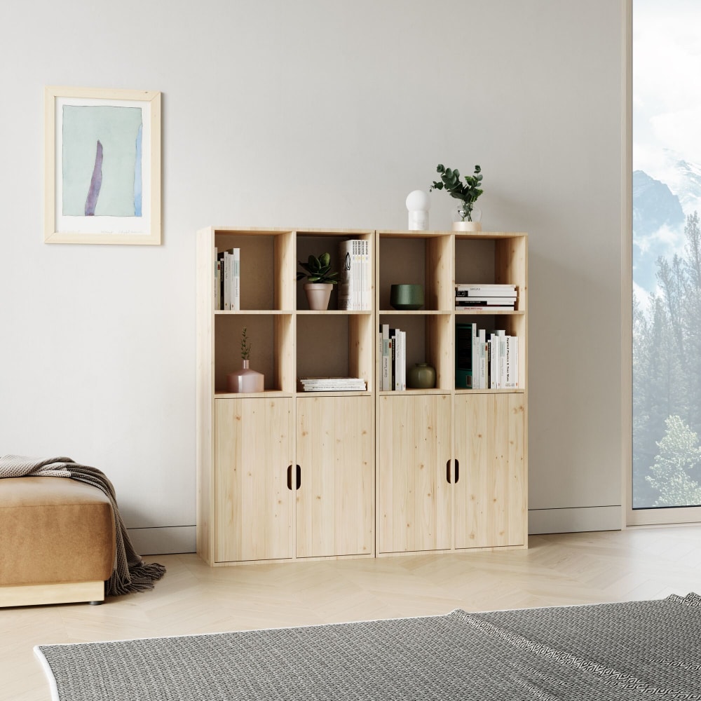 Grande porte pour étagère H67 en pin massif