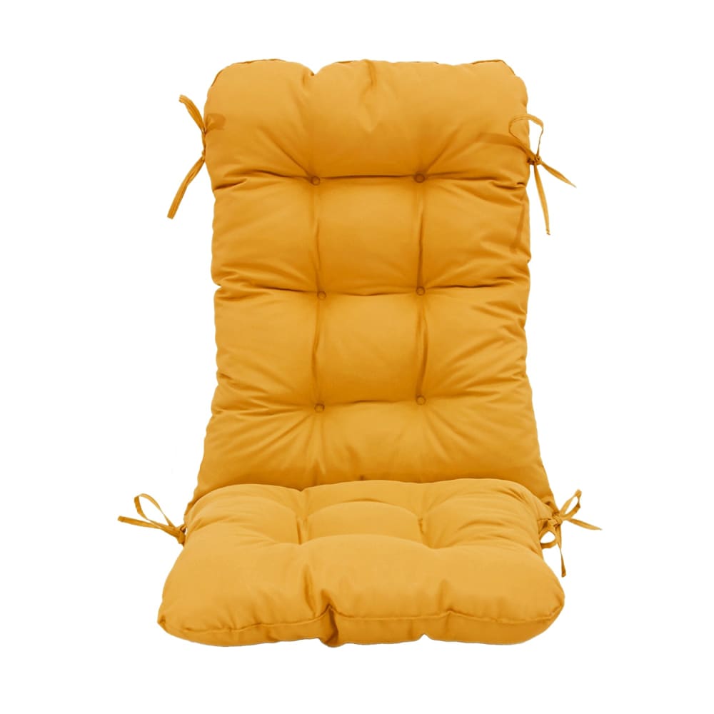 Coussin pour chaise avec dossier - Capitonné -  50x120x8cm - Jaune
