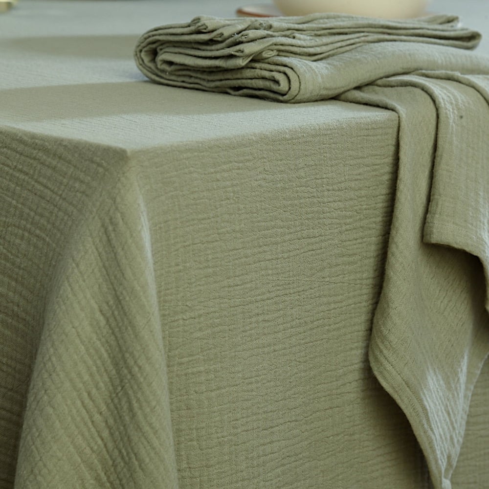 Nappe gaze de coton 150x300 vert céladon — vue 4