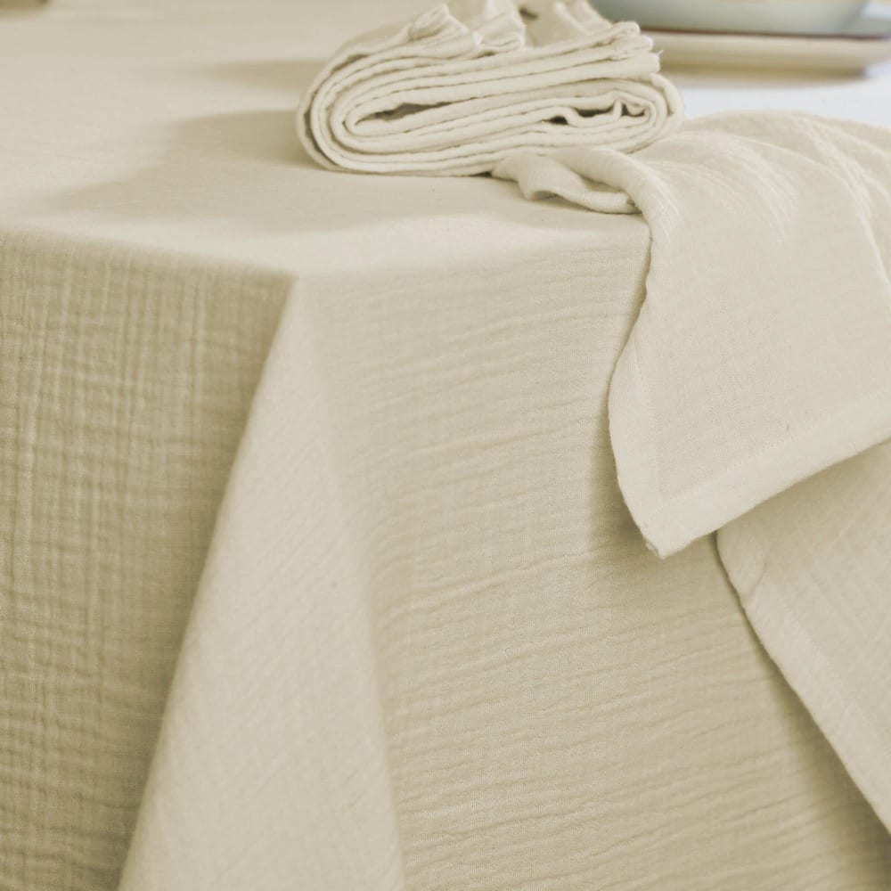 Nappe gaze de coton 150x300 sable — vue 4