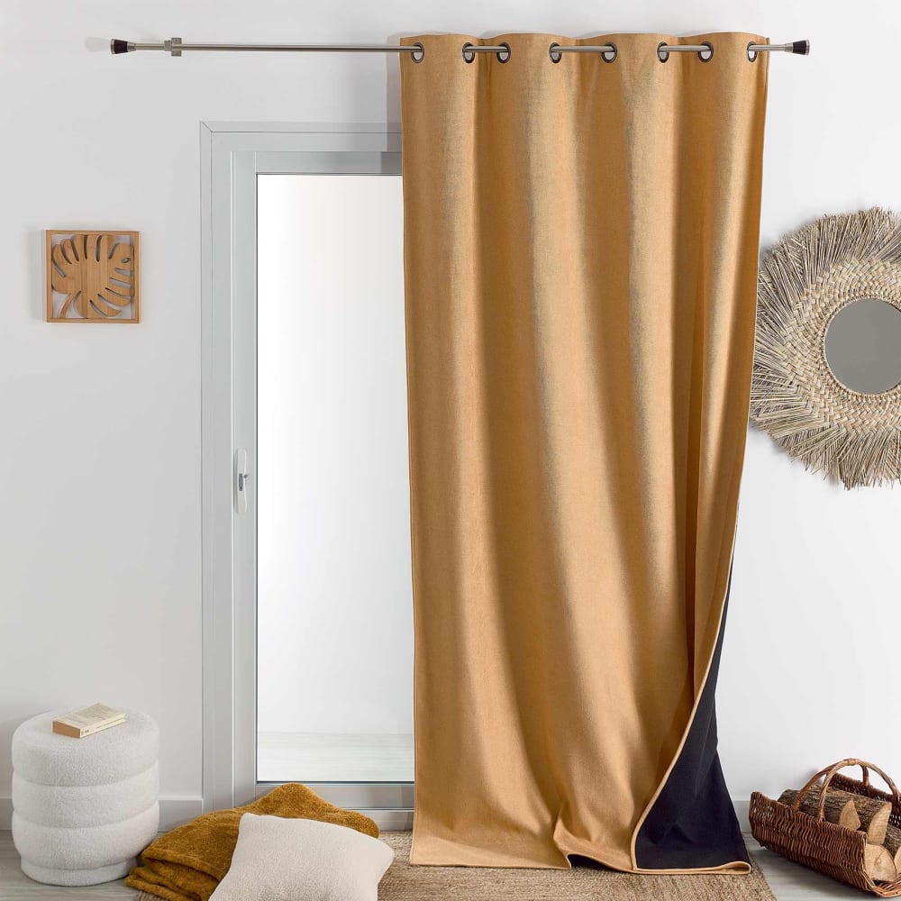 Rideau thermique phonique et semi occultant  flanelle/polyester