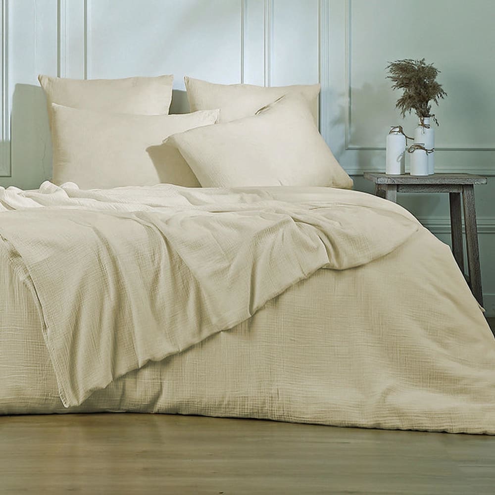 Housse de couette gaze de coton sable 260x240 — vue 4