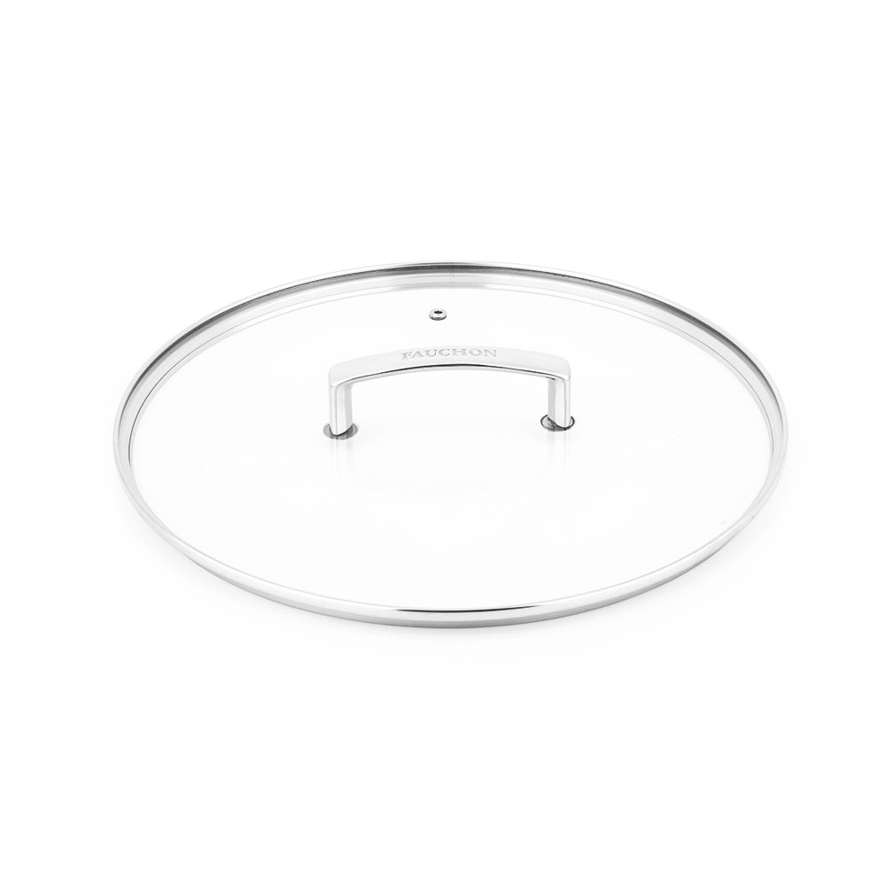 Couvercle 32cm en verre et en aluminium signature Couvercle 32cm en verre et en aluminium signature