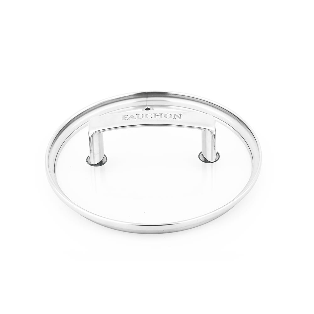 Couvercle 16cm en verre et en aluminium signature Couvercle 16cm en verre et en aluminium signature