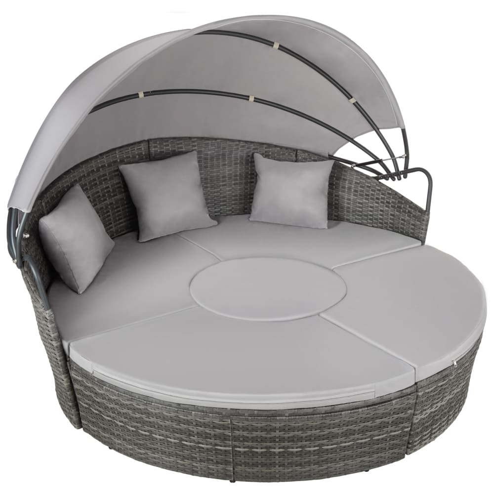 Bain de soleil rond au Design contemporain luxueux gris