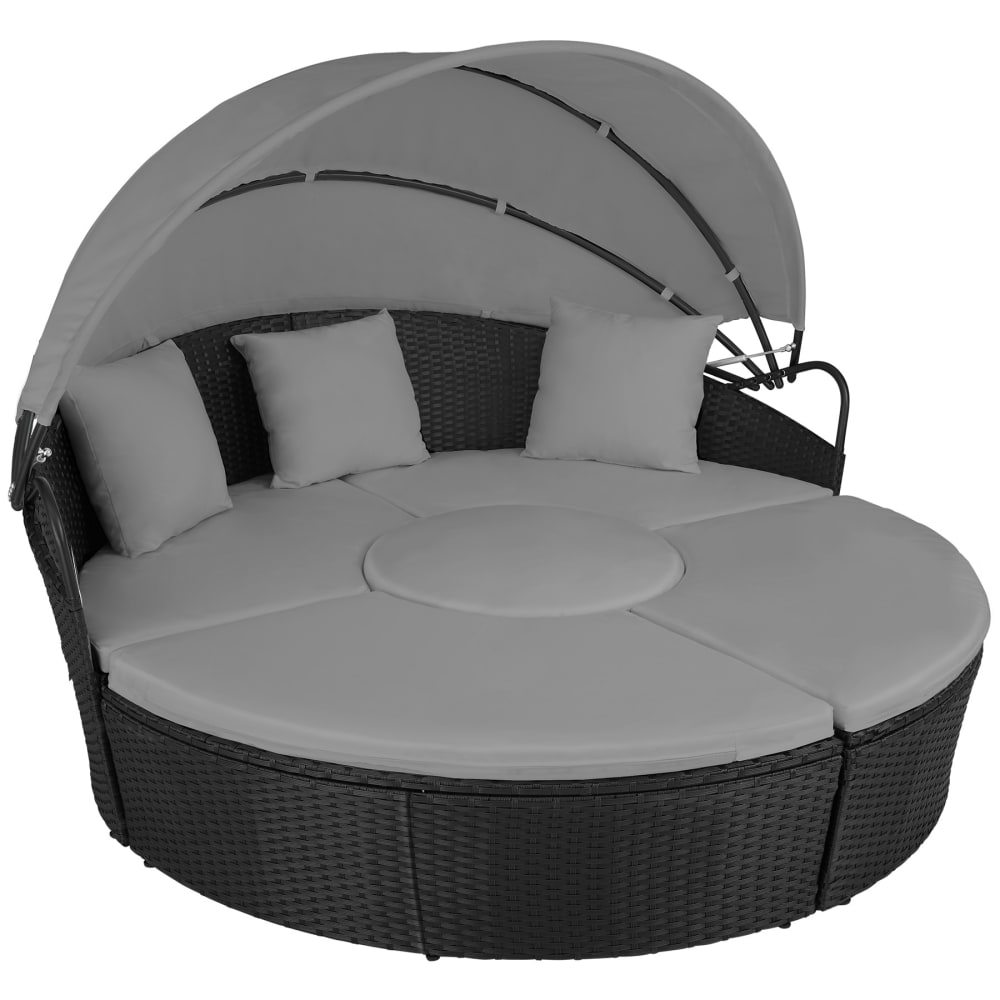 Bain de soleil rond au Design contemporain luxueux noir
