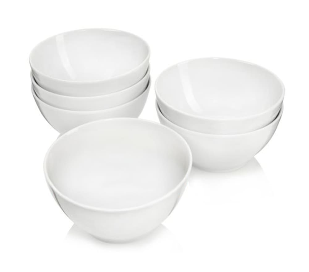 SÄNGER 6er Set Suppenschale aus Porzellan, weiß style modern - Porzellan