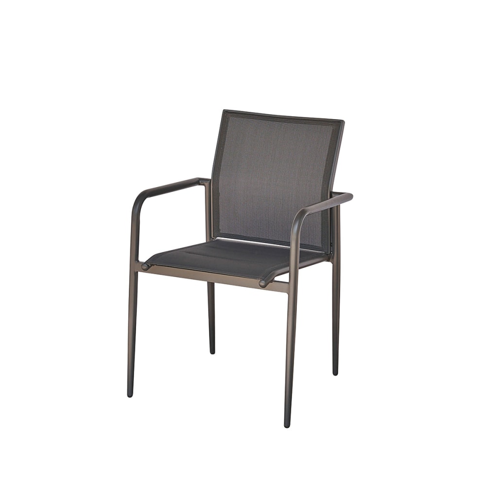 fauteuil en aluminium et textilène gris