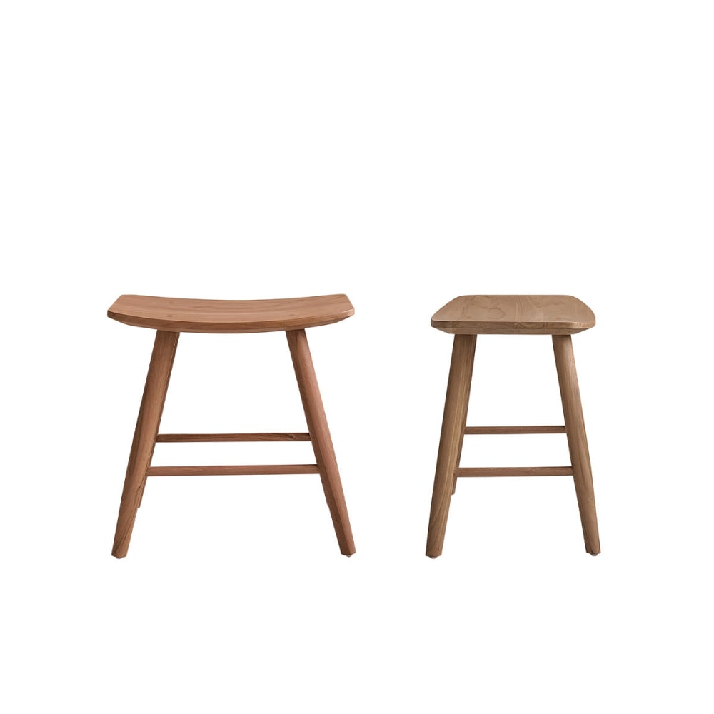 Lot de 2 tabourets en - teck