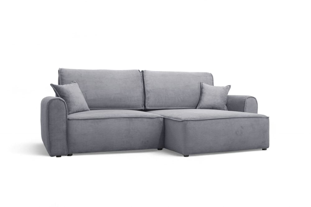 Furnisell Ecksofa mit Schlaffunktion Grau style modern Grau Pes - Polyester